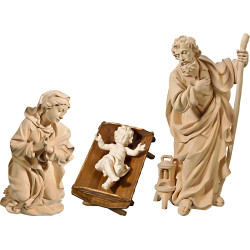Nacimiento con Niño Jesús en cuna simple (sin base)